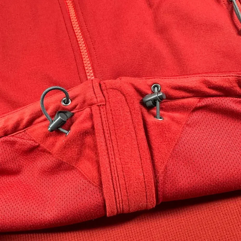 The North Face Vest Mens Large Red Apex Canyonwall Windwall Full Zip Hiking Trek